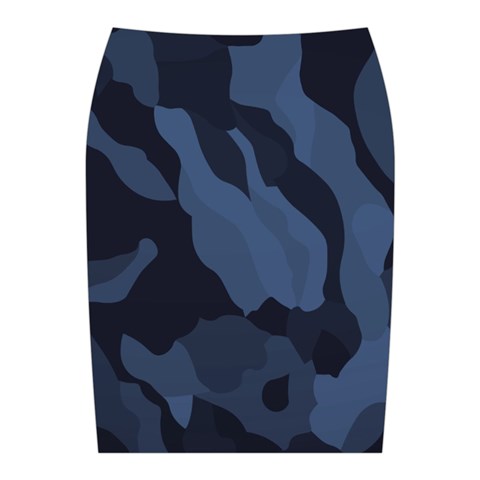 Purple Camo Midi Wrap Pencil Skirt from ArtsNow.com Back