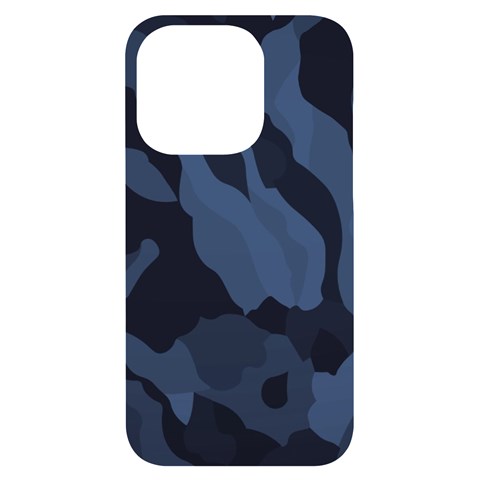 Purple Camo iPhone 14 Pro Black UV Print Case from ArtsNow.com Front