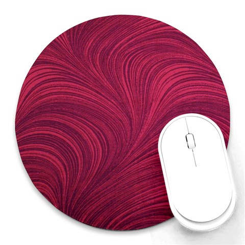 Purple Fabric Texture, Fabric Backgrounds With Lines Round Mousepad from ArtsNow.com Front