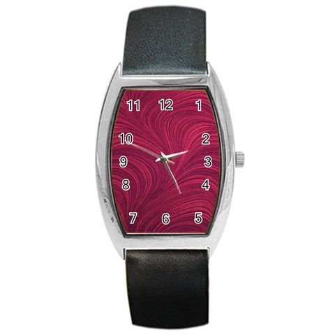 Purple Fabric Texture, Fabric Backgrounds With Lines Barrel Style Metal Watch from ArtsNow.com Front