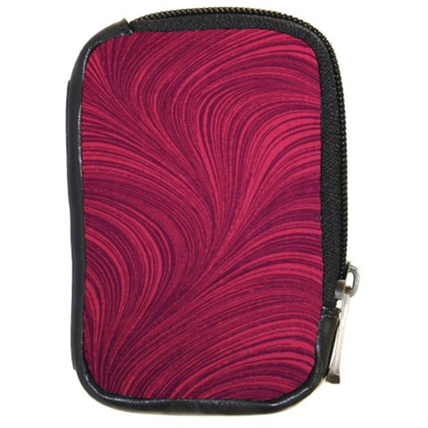 Purple Fabric Texture, Fabric Backgrounds With Lines Compact Camera Leather Case from ArtsNow.com Front