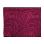 Purple Fabric Texture, Fabric Backgrounds With Lines Cosmetic Bag (XL)