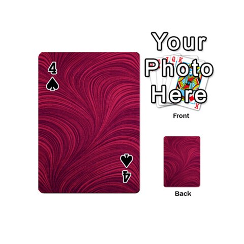 Purple Fabric Texture, Fabric Backgrounds With Lines Playing Cards 54 Designs (Mini) from ArtsNow.com Front - Spade4