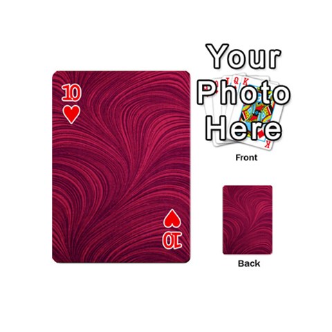 Purple Fabric Texture, Fabric Backgrounds With Lines Playing Cards 54 Designs (Mini) from ArtsNow.com Front - Heart10