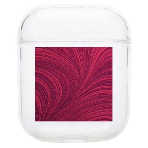 Purple Fabric Texture, Fabric Backgrounds With Lines Soft TPU AirPods 1/2 Case from ArtsNow.com Front