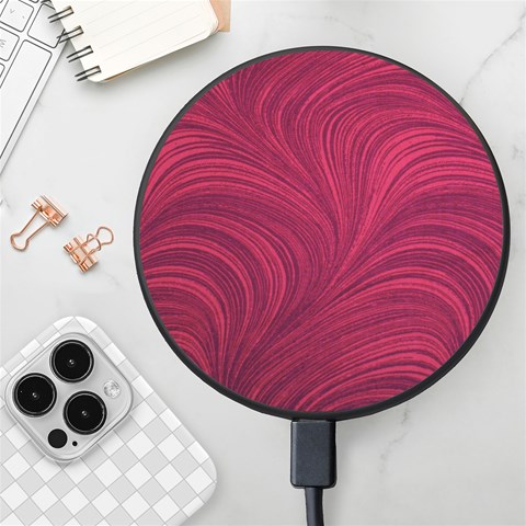 Purple Fabric Texture, Fabric Backgrounds With Lines Wireless Fast Charger(Black) from ArtsNow.com Front