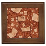 Retro Education Texture, Creative Education Background Framed Tile