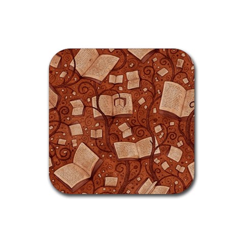 Retro Education Texture, Creative Education Background Rubber Coaster (Square) from ArtsNow.com Front