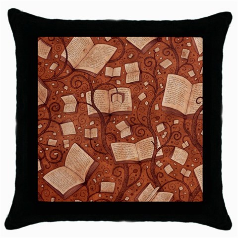 Retro Education Texture, Creative Education Background Throw Pillow Case (Black) from ArtsNow.com Front