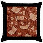 Retro Education Texture, Creative Education Background Throw Pillow Case (Black)