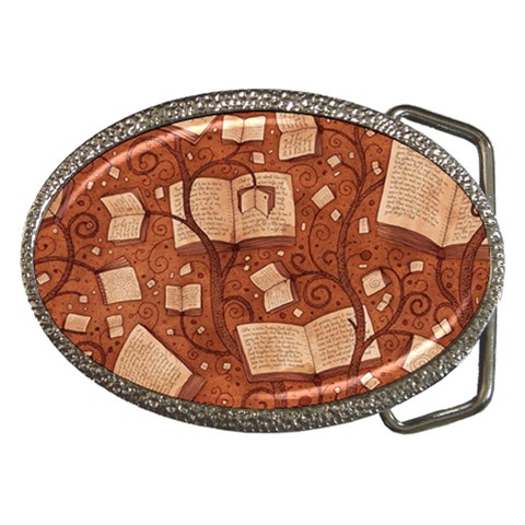 Retro Education Texture, Creative Education Background Belt Buckles from ArtsNow.com Front