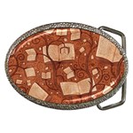 Retro Education Texture, Creative Education Background Belt Buckles