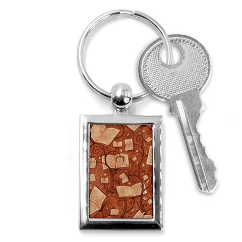 Retro Education Texture, Creative Education Background Key Chain (Rectangle) from ArtsNow.com Front