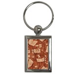 Retro Education Texture, Creative Education Background Key Chain (Rectangle)