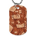 Retro Education Texture, Creative Education Background Dog Tag (One Side)