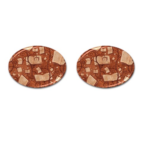 Retro Education Texture, Creative Education Background Cufflinks (Oval) from ArtsNow.com Front(Pair)