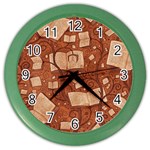 Retro Education Texture, Creative Education Background Color Wall Clock