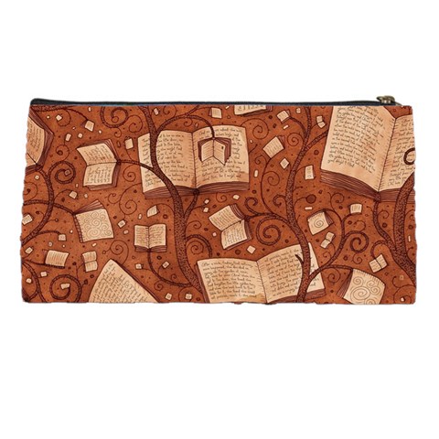 Retro Education Texture, Creative Education Background Pencil Case from ArtsNow.com Back