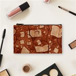 Retro Education Texture, Creative Education Background Cosmetic Bag (Small)