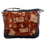 Retro Education Texture, Creative Education Background Messenger Bag