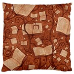 Retro Education Texture, Creative Education Background Large Cushion Case (One Side)