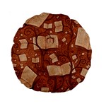 Retro Education Texture, Creative Education Background Standard 15  Premium Round Cushions