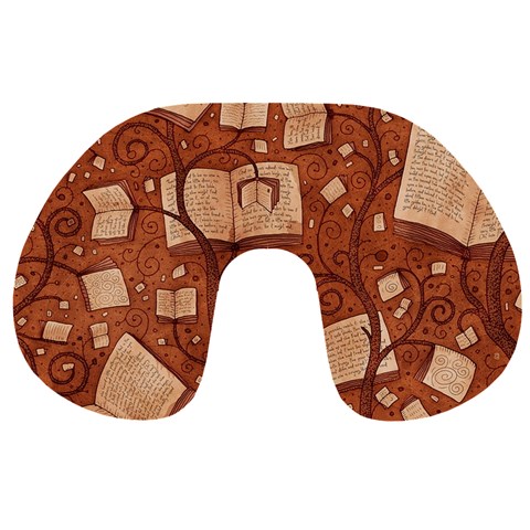 Retro Education Texture, Creative Education Background Travel Neck Pillow from ArtsNow.com Front