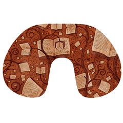 Retro Education Texture, Creative Education Background Travel Neck Pillow from ArtsNow.com Front