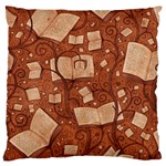 Retro Education Texture, Creative Education Background Large Premium Plush Fleece Cushion Case (One Side)