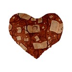 Retro Education Texture, Creative Education Background Standard 16  Premium Flano Heart Shape Cushions