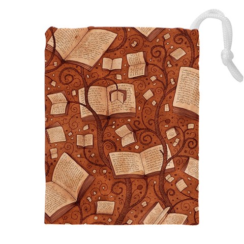 Retro Education Texture, Creative Education Background Drawstring Pouch (5XL) from ArtsNow.com Front