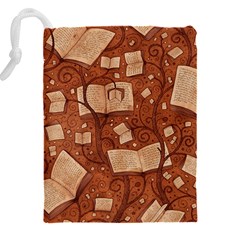 Retro Education Texture, Creative Education Background Drawstring Pouch (5XL) from ArtsNow.com Back