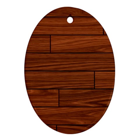 Seamless Wooden Planks Brown Wooden Background Ornament (Oval) from ArtsNow.com Front