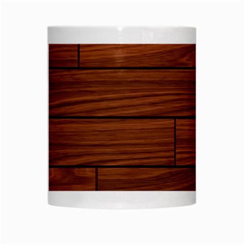 Seamless Wooden Planks Brown Wooden Background White Mug from ArtsNow.com Center