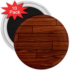 Seamless Wooden Planks Brown Wooden Background 3  Magnets (10 pack) 