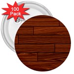 Seamless Wooden Planks Brown Wooden Background 3  Buttons (100 pack) 