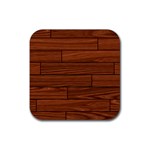 Seamless Wooden Planks Brown Wooden Background Rubber Coaster (Square)