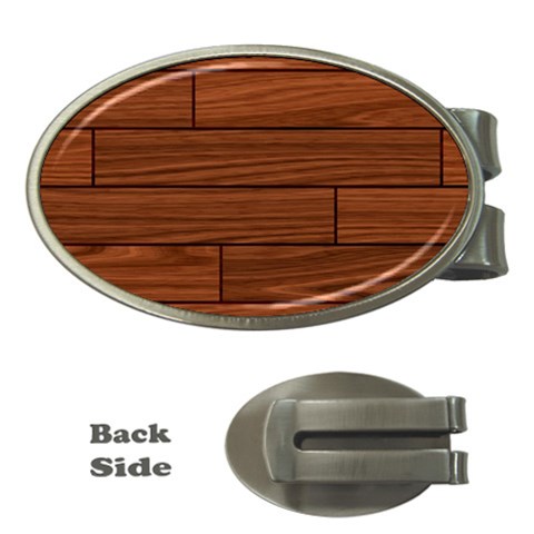 Seamless Wooden Planks Brown Wooden Background Money Clips (Oval)  from ArtsNow.com Front