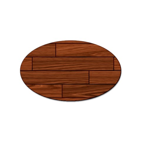 Seamless Wooden Planks Brown Wooden Background Sticker (Oval) from ArtsNow.com Front