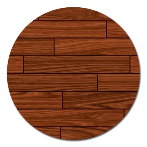 Seamless Wooden Planks Brown Wooden Background Magnet 5  (Round) from ArtsNow.com Front