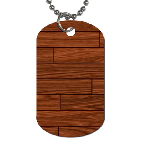 Seamless Wooden Planks Brown Wooden Background Dog Tag (One Side) from ArtsNow.com Front