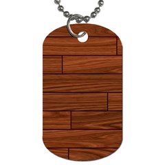 Seamless Wooden Planks Brown Wooden Background Dog Tag (Two Sides) from ArtsNow.com Front