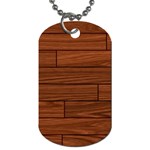 Seamless Wooden Planks Brown Wooden Background Dog Tag (Two Sides)