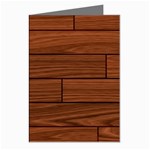 Seamless Wooden Planks Brown Wooden Background Greeting Cards (Pkg of 8)