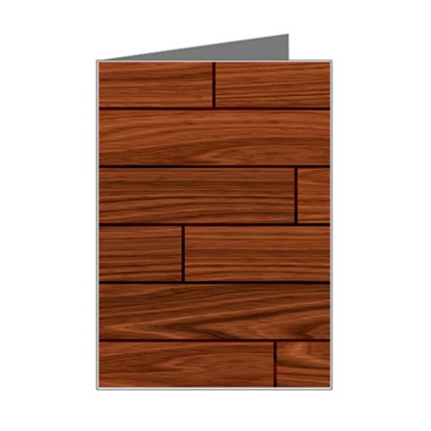 Seamless Wooden Planks Brown Wooden Background Mini Greeting Card from ArtsNow.com Left