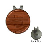 Seamless Wooden Planks Brown Wooden Background Hat Clips with Golf Markers