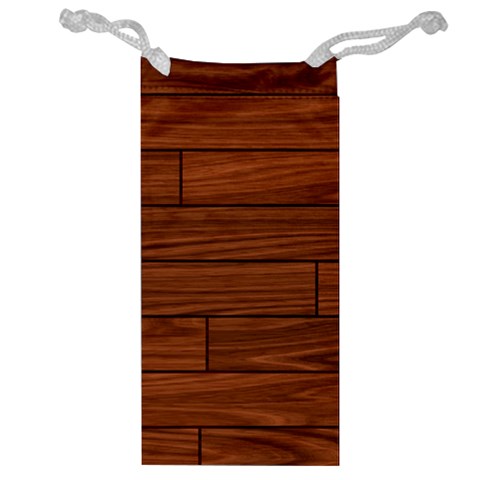 Seamless Wooden Planks Brown Wooden Background Jewelry Bag from ArtsNow.com Front