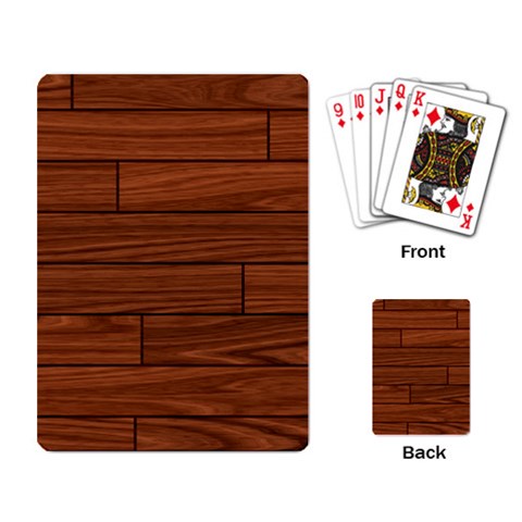 Seamless Wooden Planks Brown Wooden Background Playing Cards Single Design (Rectangle) from ArtsNow.com Back