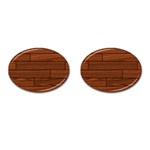 Seamless Wooden Planks Brown Wooden Background Cufflinks (Oval)