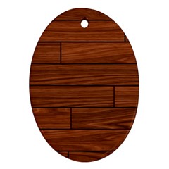 Seamless Wooden Planks Brown Wooden Background Oval Ornament (Two Sides) from ArtsNow.com Front